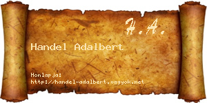 Handel Adalbert névjegykártya